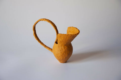 Sculptural paper mache jug