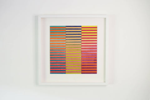 Three Panel Stripe ombre